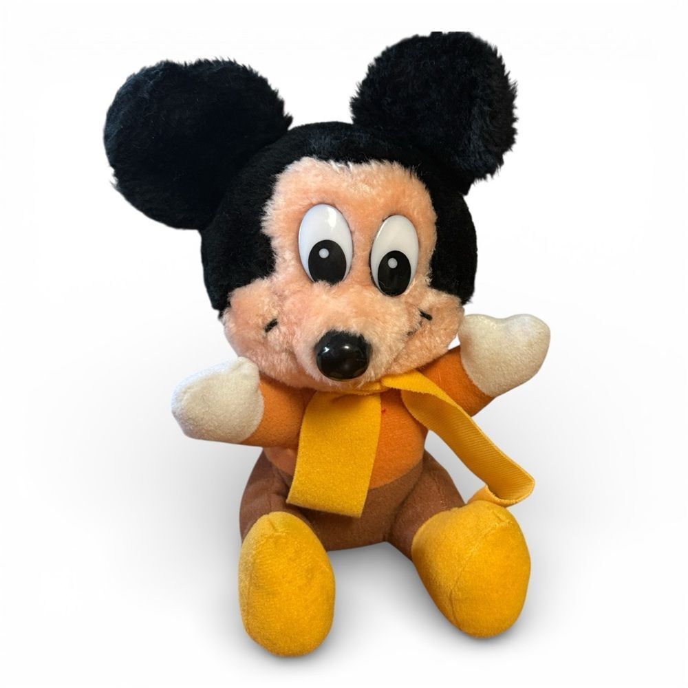 Vintage 80’s Mickey Mouse Plush Toy from "Mickey's Christmas Carol" line